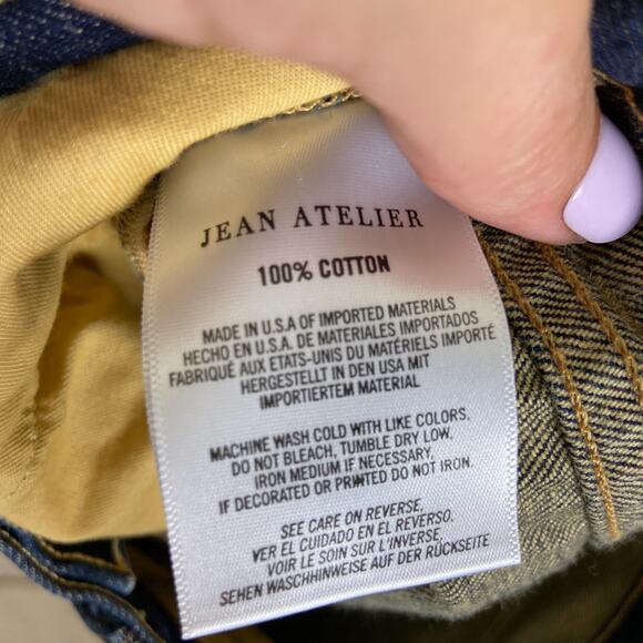 Jean Atelier Dark Wash High Rise Skinny Jeans Size 26 Button Fly - Picture 10 of 11